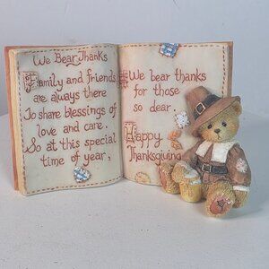 Vintage Thanksgiving Pilgrim Bear Figurine By Priscilla Hillman 1994 Enesco Corp
